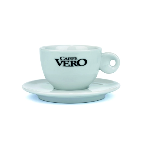 Caffe Vero Filiżanka ze spodkiem do espresso 70ml biała